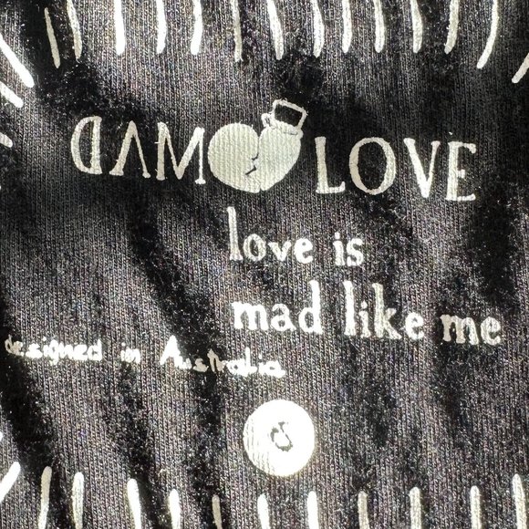 Mad Love Black Floral Skull Sweater Dress - Picture 4 of 5